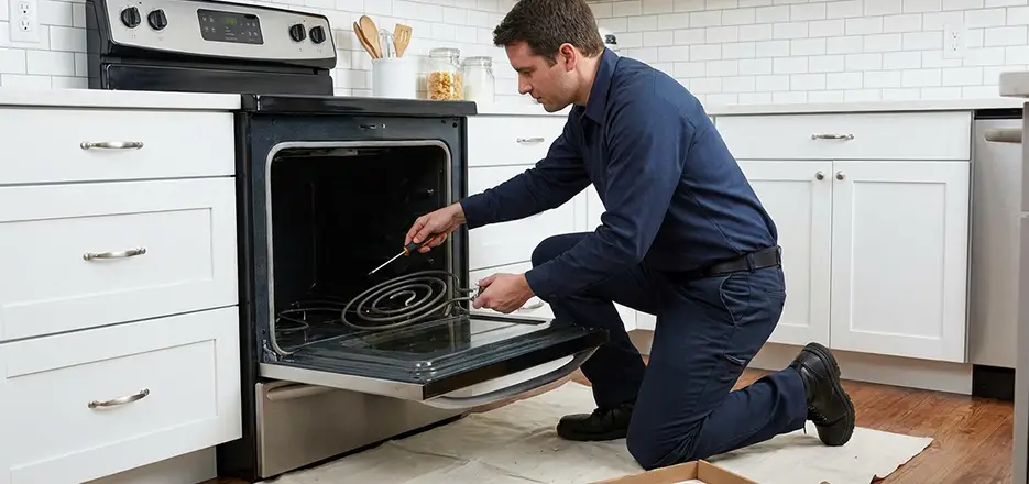 Oven Lower Heating Element Replacement in Chicopee